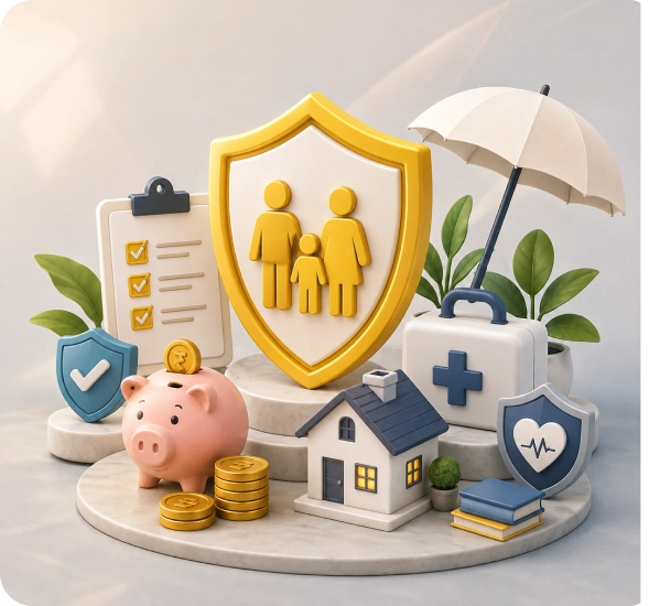 Family protected by insurance planning